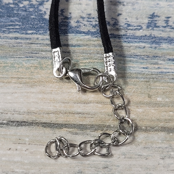 Murano Glass Brown and Gold Pendant Cord Necklace. - Picture 5 of 9